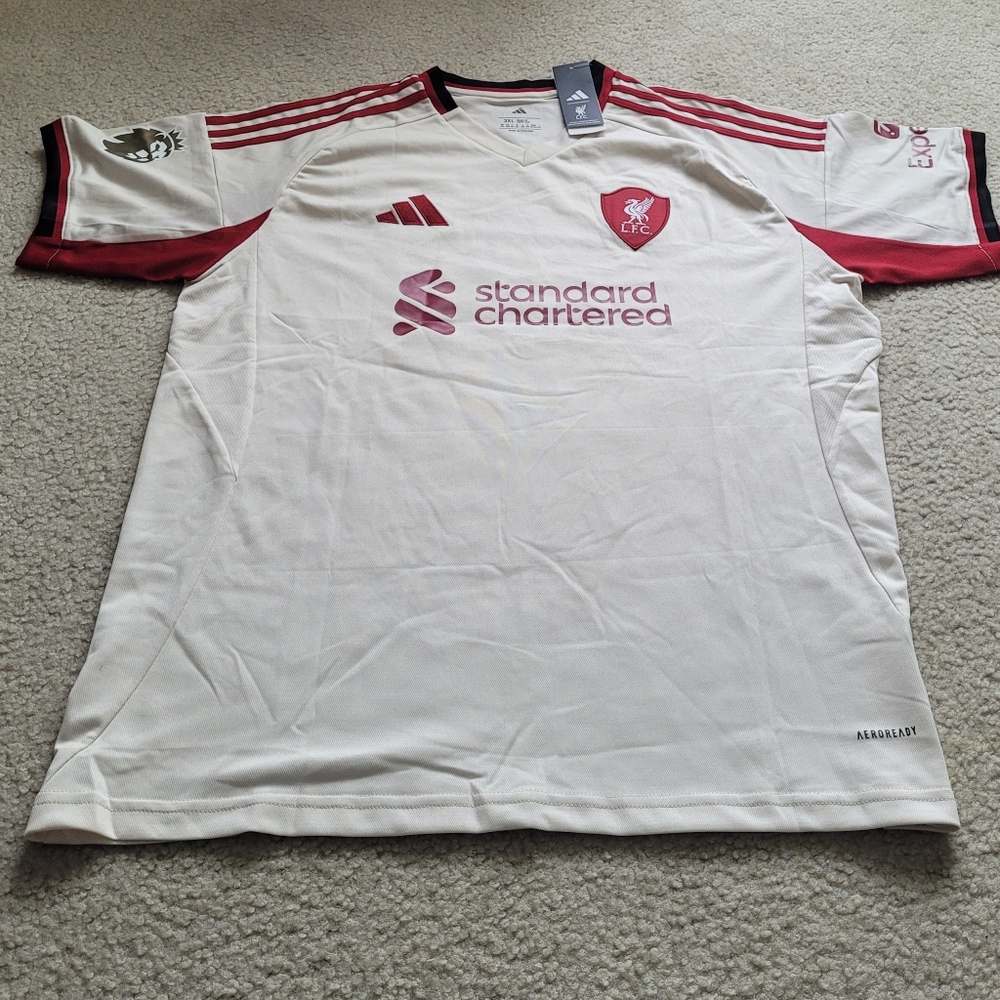 Adidas Liverpool FC Alexander Isak #9 Tan Soccer Jersey Men 3XL